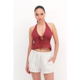 Addax Boyundan Bağlamalı Crop Bluz B108-İ12