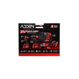 ADDEN 4'lü Şarjlı Set (Somun Sıkma - Hilti - Taşlama - Vidalama - 3 Batarya)