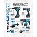 Adden Adn0027 5’Li Kömürsüz Motorlu Şarjlı Takım Seti – 1200Nm Somun Sıkma, Vidalama, Hilti, Taşlama, Led Işık,