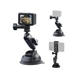 Addison 132739179 Telesın Alüminyum Alaşımlı Araç Vantuz Montajı, Hero 13 12 11 10 9 8 Djı Osmo Action 5 Pro 4 3 Insta 360 X5 X4 İphone Mobil Telefon Kameraları İçin, Telefon Tutacılı Araç Ön Cam Montajı