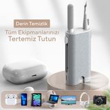Addison C02 Tüm Elektronik Cihazlarla Uyumlu Temizlik Kiti Çok Fonksiyonlu Telefon Kulaklık Klavye ve Ekran Temizlik Kiti Temizleme Seti Temizlik Aparatı