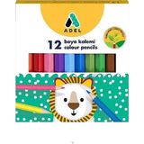 Adel 12 Renk Yarım Boy Kuru Boya 12’li Kutu