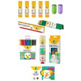 Adel 13 Parça Okul Öğrenci Seti,Boyama Seti,Yazı Seti,Stick Yapıştırıcı,Kalemtıraş Donanımlı Set