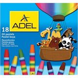 Adel 18 Renk Pastel Boya Kırtasiye Ürünü Çocuklar İçin Renkli Sanat Malzemesi