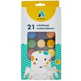 Adel 2290931001 Büyük Boy 30 MM 21 Renk Sulu Boya