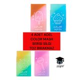 Adel 4 ADET ADEL COLOR MASH SERİSİ SİLGİ TOZ BIRAKMAZ