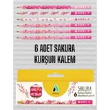 Adel 6 Adet Sakura Kurşun Kalem Çok Renkli Tek Ebat