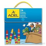 Adel 824001-7375 24 Renk Çantalı Yağlı Pastel Boya
