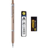 Adel Blackline Metal Gövdeli Versatil Kalem Altın 0.7 mm + Adel 0,7 mm Uç 60'lı + Silgi
