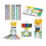 Adel Boya Seti 12 li Kuru - Sulu - Pastel- Keçeli Boya - Kurşun Kalem Set