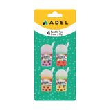 Adel Bubble Tea Silgi 4'lü Set,Toz Bırakmayan,Parçalanmaz,Eğlenceli Tasarım,Blister Ambalaj