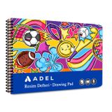 Adel Fun Karton Kapak Resim Defteri 25x35 cm 15 Yaprak 000077 Mavi