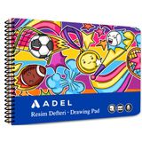 Adel Fun Karton Kapak Resim Defteri 35x50 cm 15 Yaprak 000078 Mavi