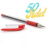 Adel Griply Kırmızı 0.7 mm İnce Uçlu 50 Adet Tükenmez Kalem