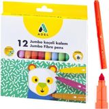 Adel Jumbo Keçeli Kalem 12 Renk Adel 12 Li Jumbo Keçeli Kalem 1 Adet - Renkli - Standart