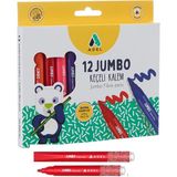 Adel Jumbo Keçeli Kalem 12 Renk - Karışık-Çok Renkli - Standart