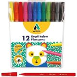 Adel Keçeli Kalem 12 Renk Adel 12 Li Keçeli Kalem 1 Paket - Standart - Renkli