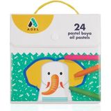 ADEL Pastel Boya 24 Renk, Plastik Çantalı, Turuncu