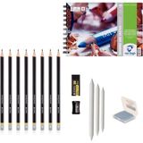 Adel Yayınları Eskiz Başlangıç Seti 2 + Dereceli Kalem + A5 Defter + Dağıtıcı Set + Silgi + Açacak + Hamur Silgi - Karışık-Çok Renkli - standart