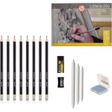 Adel Yayınları Eskiz Başlangıç Seti 3 + Dereceli Kalem + A5 Defter + Dağıtıcı Set + Silgi + Açacak + Hamur Silgi - Karışık-Çok Renkli - standart