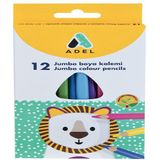 Adel YI2117510111 12 Renk Jumbo Ücgen Boya Kalemi