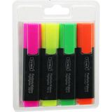 Adel Yuma YM-792-4 792-T-Y-S-P 4pcs Fosforlu Kalem Turuncu - Yeşil - Sarı - Pembe (5264) - 1 Adet - 001-Renkli