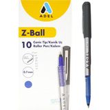 Adel Z-Ball Roller Kalem 0.7 mm Mavi 10 Adet