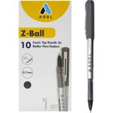 Adel Z-Ball Roller Kalem 0.7 mm Siyah 10 Adet