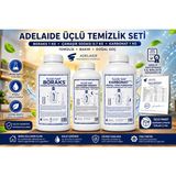 Adelaide Boraks+Çamaşır Sodası+Karbonat Üçlü Temizlik Seti (Analiz Sertifkalı)