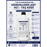 Adelaide Hidroklorik Asit Hcl (Taş Asidi) %30-35 Konsantrasyon - 1 Lt - (Analiz Sertifikalı)