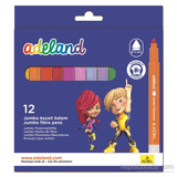 Adeland 12 Renk 4340214100 Jumbo Keçeli Kalem