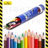Adeland 12 Renk Tam Boy Uzun Kuru Boya 12 Lı Metal Tup Muhafazalı