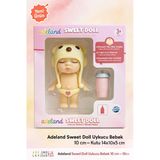 Adeland Sweet Doll Uykucu Bebek 10 Cm – Kutu 14×10×5 Cm (Bej Şapka - Kahverengi Düğme)