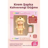 Adeland Sweet Doll Uykucu Bebek 10 Cm – Kutu 14×10×5 Cm (Krem Şapka - Kahverengi Düğme)