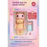 Adeland Sweet Doll Uykucu Bebek 10 Cm – Kutu 14×10×5 Cm (Krem Şapka - Pembe Burun)