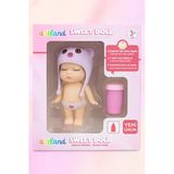 Adeland Sweet Doll Uykucu Bebek 10 Cm – Kutu 14×10×5 Cm (Lila Şapka - Düğme Göz)