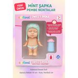 Adeland Sweet Doll Uykucu Bebek 10 Cm – Kutu 14×10×5 Cm (Mint Şapka - Pembe Noktalar)