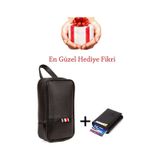 Adelina Bags Adelina Erkek Siyah Seyahat Portföy Clutch El Çanta Ve Cüzdan siyah