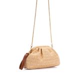 Adelina Bags Kadın Burslu Hasır Çanta Portföy Clutch Omuz Çantası El ve Omuz Askılı Hasır Çanta