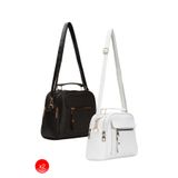 Adelina Bags Kadın Günlük Siyah ve Beyaz El Ve Omuz Çantası 2 Adet