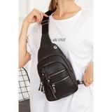 Adelina Bags Siyah Deri Çapraz Omuz Çantası Bodygag Freebag siyah