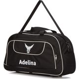 Adelina Bags Unisex Siyah Seyahat Tatil Spor Kabin Boy Kumaş Valiz El ve Omuz Çantası