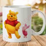 Adell A2588 Sevimli Ayı Winnie Çizgi Film Baskılı Seramik Kupa Bardak