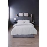 Adelya Jakarlı Saten Çift Kişilik Nevresim Takımı Açık Gri (6 Parça) - 200 x 220 cm