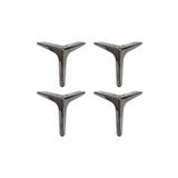 Adem Koç 15 Cm Elegance Lüks Metal Mobilya Koltuk Baza Ayağı Gümüş 4 Adet