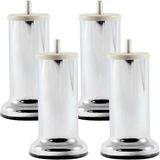 Adem Koç Baza Ayağı Koltuk Ayağı Kanepe Ayağı Mobilya Ayağı Krom 12 cm (4 Adet) - M8 İnce Diş