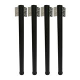 Adem Koç Perçinli Metal Masa Ayağı 73 Cm - Mutfak Masası Ayağı - Balkon Masası Ayağı Siyah 4 Adet