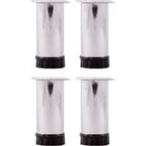 Adem Koç Plastik 10 cm Tablalı Ayarlı Masa Dolap Mobilya Tezgah Ayağı Çap 42MM (4'lü)