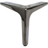 Adem Koç Plastik 12 cm Elegance Lüks Metal Mobilya Koltuk Baza Ayağı Dolap Ayağı - Tv Ünitesi Ayağı - Krom