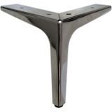 Adem Koç Plastik 15 cm Elegance Lüks Metal Mobilya Koltuk Baza Ayağı Gümüş